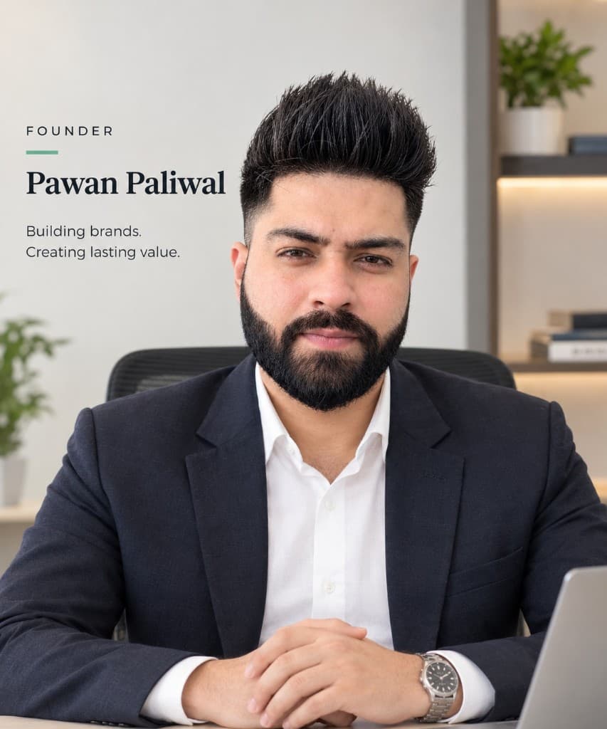 Founder Pawan Paliwal. Building brands. Creating lasting value.